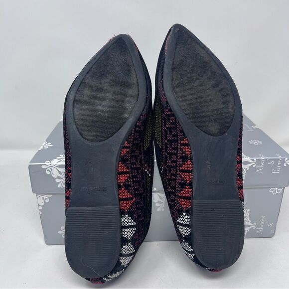 Rampage Caela Embroidered Aztec Southwestern Flats 7.5 - Picture 8 of 9